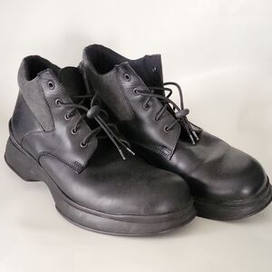 Sisley Men's Black Leather Boots sz EU45 US11 made in Italy and Croatia